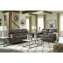  Manufacturer Color_Smoke  -- Navi Stationary Leather Look Loveseat IMAGE 7