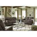  Manufacturer Color_Smoke  -- Navi Stationary Leather Look Loveseat IMAGE 8
