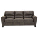  Manufacturer Color_Smoke  -- Navi Stationary Leather Look Sofa IMAGE 1