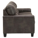  Manufacturer Color_Smoke  -- Navi Stationary Leather Look Sofa IMAGE 3