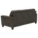  Manufacturer Color_Smoke  -- Navi Stationary Leather Look Sofa IMAGE 4