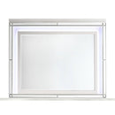  New Classic Furniture Valentino BA9698W Lighted Mirror - White IMAGE 1