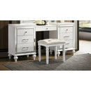  New Classic Furniture Valentino BA9698W Vanity Stool - White IMAGE 2