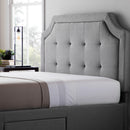  Carlisle Upholstered Headboard - Stone (King) IMAGE 2