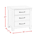  Elements International Scott SC300NS Nightstand with USB Ports - Walnut IMAGE 11