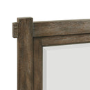  Elements International Scott SC300DRMR Dresser with Mirror Set - Walnut IMAGE 3