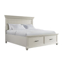  Elements International Slater SR650KB King Platform Storage Bed - White IMAGE 1