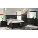  Elements International Slater SR800NS 3-Drawer Nightstand with USB Ports - Black IMAGE 10