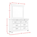  Elements International Slater SR800DRMR Dresser with Mirror - Black IMAGE 12
