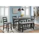  Elements International Martin Gray DMT3006CS 6 pc Counter Height Dinette IMAGE 1