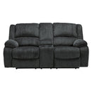  Motion Type_Reclining  -- Draycoll Reclining Fabric Loveseat with Console IMAGE 1