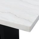  Elements International Valentino CVL500CTTB Counter Height Dining Table - White Marble IMAGE 5