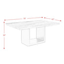  Elements International Valentino CVL500DTB Dining Table - White Marble IMAGE 10