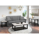  Elements International Marcello CML100CTE White Marble Rectangle Coffee Table IMAGE 7