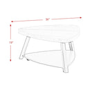  Elements International Trinity CTN100CT White Marble Top Coffee Table IMAGE 10