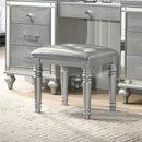 New Classic Furniture Valentino BA9698S Vanity Stool - Silver IMAGE 1