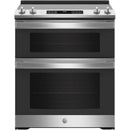  GE 30-inch Slide-in Electric Range with True European Convection Technology JSS86SPSS IMAGE 1