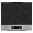  GE 30-inch Slide-in Electric Range with True European Convection Technology JSS86SPSS IMAGE 5
