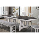  New Classic Furniture Maisie D1903 Dining Table - White/Brown IMAGE 1