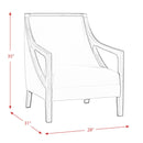  Elements International Hopkins UHK525101E Accent Chair - Natural/Espresso IMAGE 11