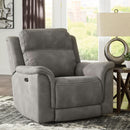  Manufacturer Color_Slate  -- Next Gen DuraPella Power Leather Look Recliner IMAGE 6
