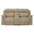  Manufacturer Color_Sand  -- Next-Gen DuraPella 5930218 Power Reclining Loveseat with Console and Adjustable Headrest IMAGE 1