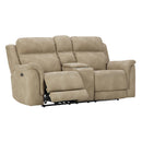  Manufacturer Color_Sand  -- Next-Gen DuraPella 5930218 Power Reclining Loveseat with Console and Adjustable Headrest IMAGE 3
