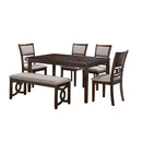  New Classic Furniture Gia D1701-160-CHY 60" Dining Table with Chairs - Cherry IMAGE 2