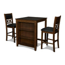  New Classic Furniture Gia D1701-32S-BRN 30" Counter Table W/2 Chairs & Stg Shelf - Brown IMAGE 1