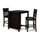  New Classic Furniture Gia D1701-32S-EBY 30" Counter Table W/2 Chairs & Stg Shelf - Ebony IMAGE 2