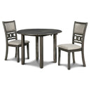 New Classic Furniture Gia D1701-40S-GRY 42" Dining Drop Leaf Table W/2 Chairs - Gray IMAGE 2