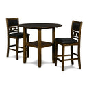  New Classic Furniture Gia D1701-42S-BRN 42" Counter Drop Leaf Table W/2 Chairs - Brown IMAGE 2