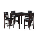  New Classic Furniture Gia D1701-542-EBY 5pc 42" Square Counter Table & 4 Chairs - Ebony IMAGE 1