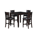  New Classic Furniture Gia D1701-542-EBY 5pc 42" Square Counter Table & 4 Chairs - Ebony IMAGE 2