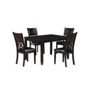  New Classic Furniture Gia D1701-548-EBY 5 pc 48" Rectangular Dining Table & 4 Chairs - Ebony IMAGE 2