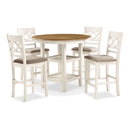 New Classic Furniture Cori D1719-52S-BSQ 5 pc Counter Dining Set - Bisque/Brown IMAGE 1