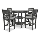  New Classic Furniture Mitchell D1763-52S-GRY 5 pc Counter Dining Set - Gray IMAGE 8