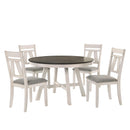  New Classic Furniture Maisie D1903-11 Round Table - White/Brown IMAGE 4