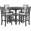  New Classic Furniture Amy D3651-52S-GRY 5 pc Counter Dining Set - Gray IMAGE 1