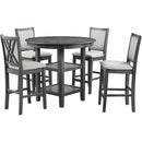  New Classic Furniture Amy D3651-52S-GRY 5 pc Counter Dining Set - Gray IMAGE 2