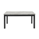  New Classic Furniture Celeste D400-10 64" Dining Table - Espresso/Faux Marble IMAGE 1