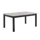  New Classic Furniture Celeste D400-10 64" Dining Table - Espresso/Faux Marble IMAGE 2