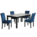  New Classic Furniture Celeste D400-10 64" Dining Table - Espresso/Faux Marble IMAGE 6