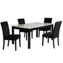  New Classic Furniture Celeste D400-10 64" Dining Table - Espresso/Faux Marble IMAGE 7