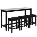  New Classic Furniture Celeste D400-B3S-BLK Theater Bar Table w/ 3 Stools - Black IMAGE 1