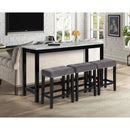  New Classic Furniture Celeste D400-B3S-GRY Theater Bar Table w/ 3 Stools - Gray IMAGE 8