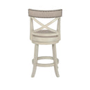  New Classic Furniture York S1219-CS-FW 24" Counter Stool - Antique White W/ Fabric Seat IMAGE 3