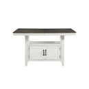  New Classic Furniture Richland D7522 Counter Dining Table - White/Brown IMAGE 1