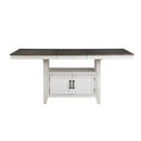  New Classic Furniture Richland D7522 Counter Dining Table - White/Brown IMAGE 2
