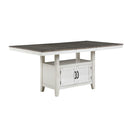  New Classic Furniture Richland D7522 Counter Dining Table - White/Brown IMAGE 3
